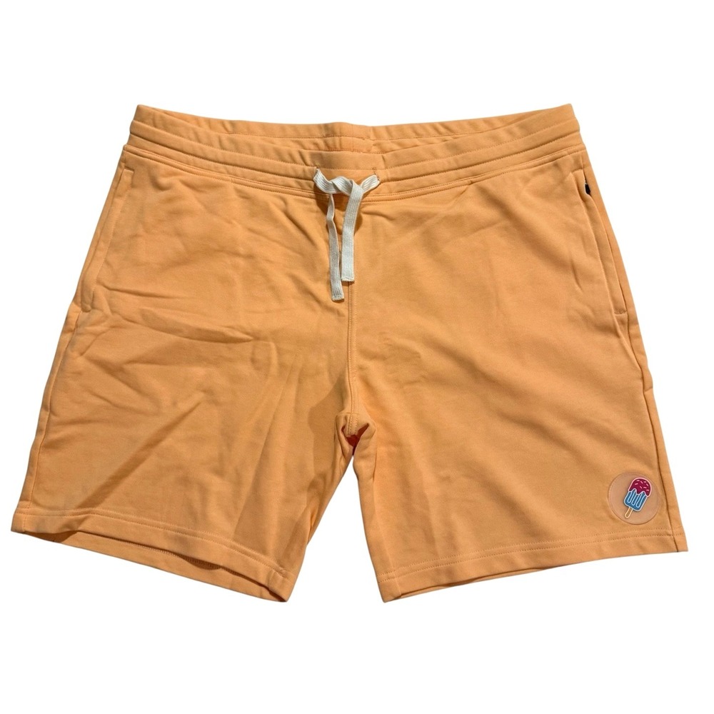 Eubi Shorts Mens XL Loungewear Peach Cotton Glow In The Dark Popsicle Patch